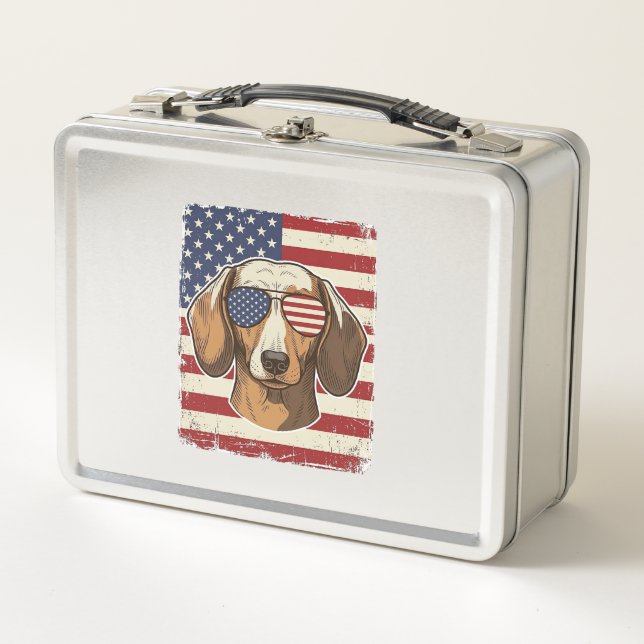 Lunch Box Lunettes de soleil vectorielles drapeau patriotiqu (Devant)