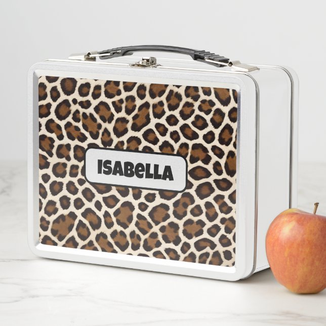 Lunch Box Luxe Populaire White Leopard Elegance Collection (En situation)