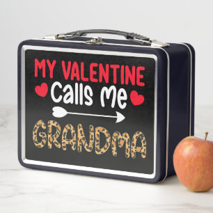 Lunch Box Ma Saint-Valentin m'appelle grand-mère Léopard Buf