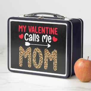 Lunch Box Ma Saint-Valentin m'appelle maman léopard plaid bu