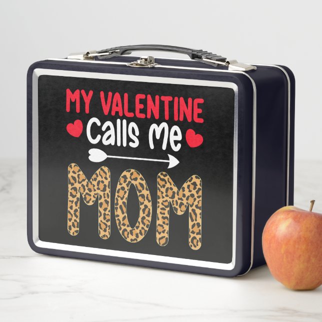 Lunch Box Ma Saint-Valentin m'appelle maman léopard plaid bu (En situation)