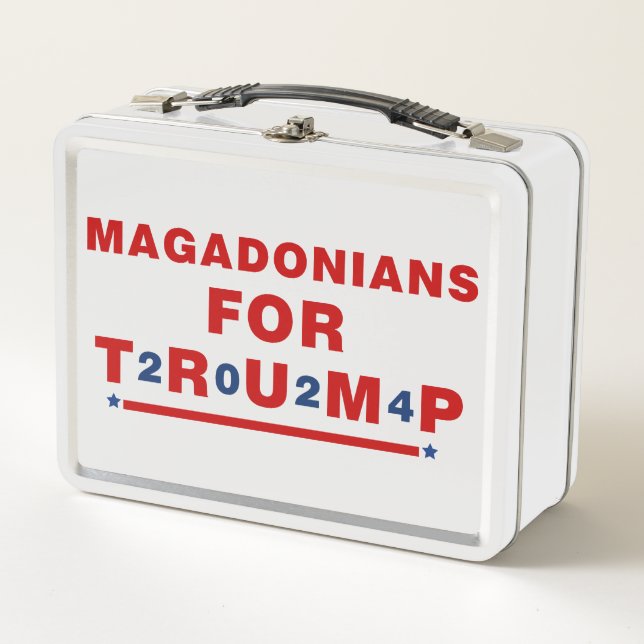 Lunch Box Magadoniens pour Trump 2024 Red Blue Star (Devant)