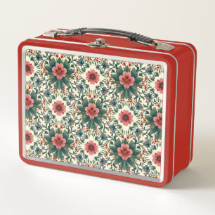 Lunch Box Magie des fleurs boho - dans des nuances de vert e