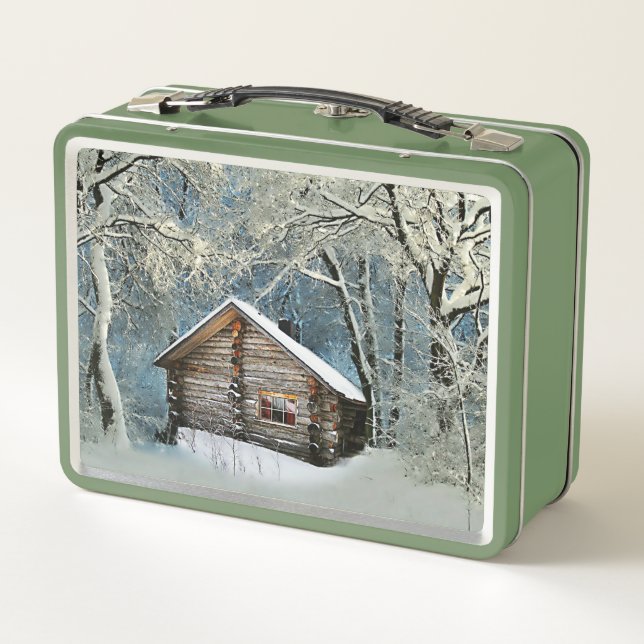 Lunch Box Magie hivernale Rustique Cabine de billes (Dos)