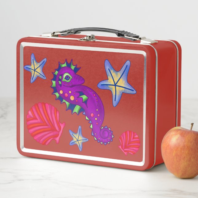 Lunch Box Magique Seahorse Shell Beach Océan Tropical (En situation)