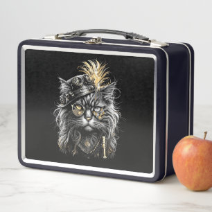 Lunch Box Magnifique chat Steampunk 