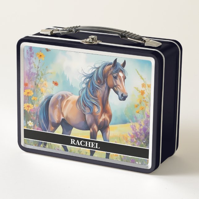 Lunch Box Magnifique cheval bai (Devant)