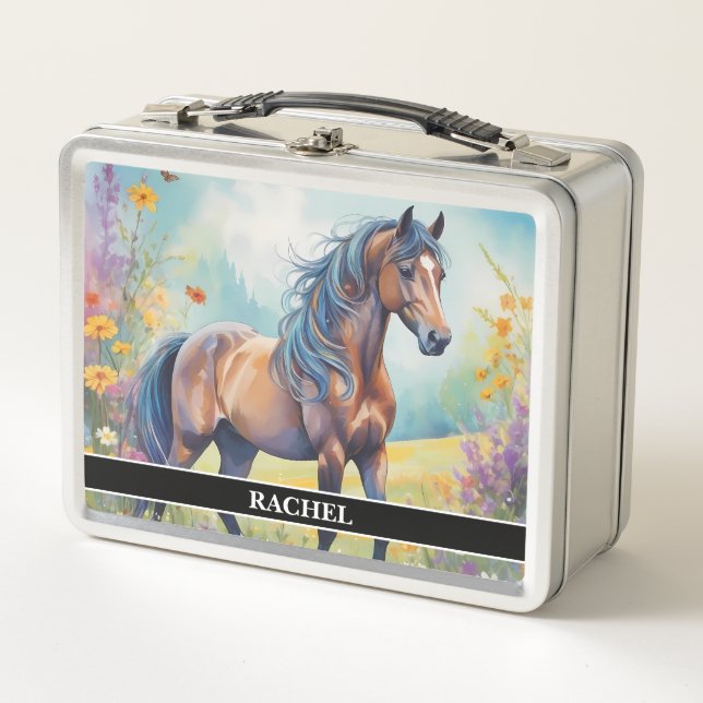 Lunch Box Magnifique cheval bai (Devant)