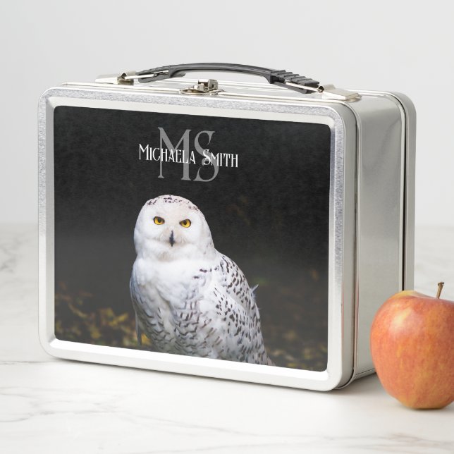 Lunch Box Magnifique monogramme de nom personnalisé de harfa (En situation)