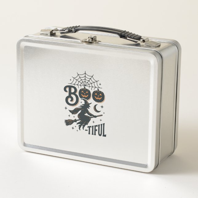 Lunch Box Magnifique sorcière Halloween design de gravure vi (Devant)