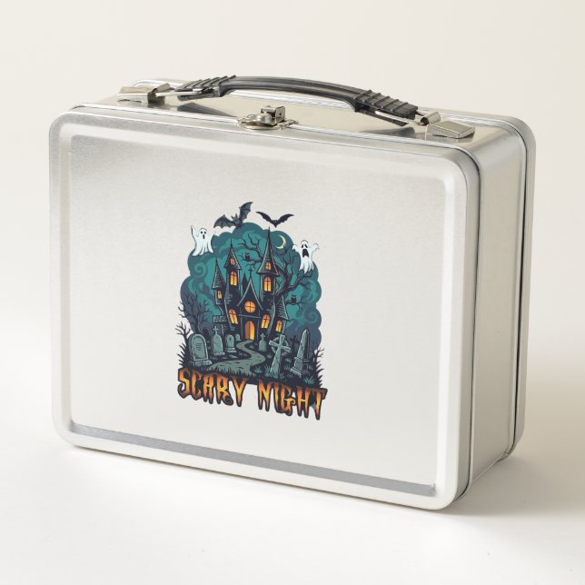 Lunch Box Maison Hantée Fantômes Cimetière Nuit Effrayante (Devant)