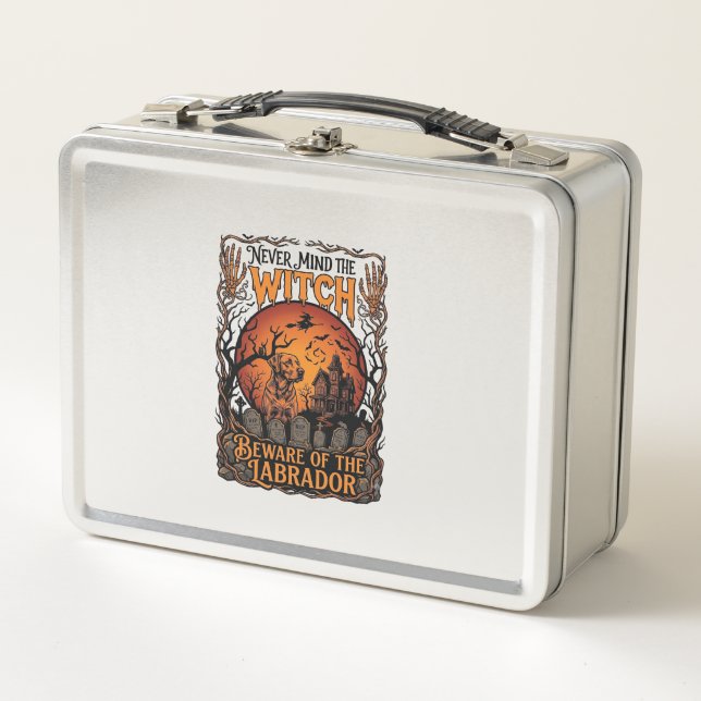 Lunch Box Maison Hantée Halloween Chat De Sorcière Joyeux Ch (Devant)