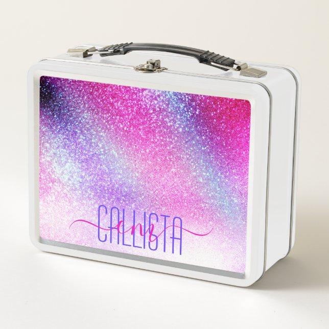 Lunch Box Majestic rose violet Nebula Galaxy Parties scintil (Devant)