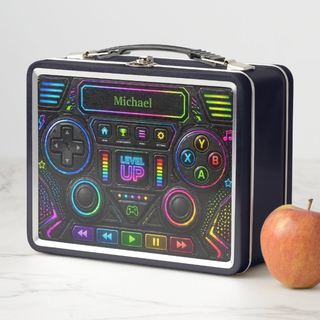 Lunch Box Manette de jeu Enfants Panneau de jeu néon (En situation)