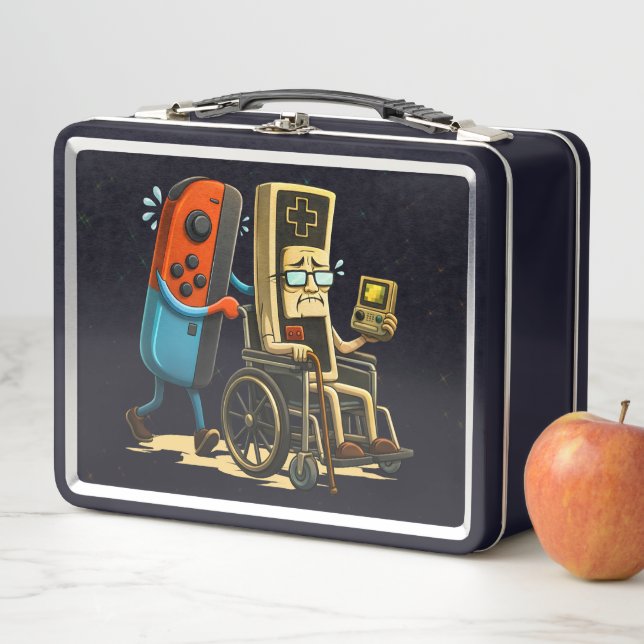 Lunch Box Manette de jeu rétro drôle de contrôle de jeu Resp (En situation)