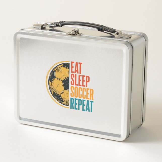 Lunch Box Manger Dormir Football Répéter Conception de Maill (Devant)