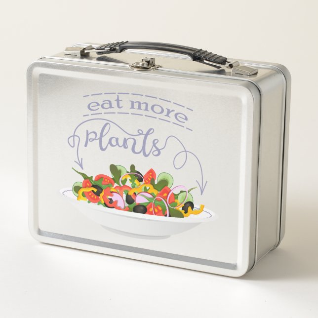 Lunch Box Mangez plus de plantes frais motivation salade let (Devant)