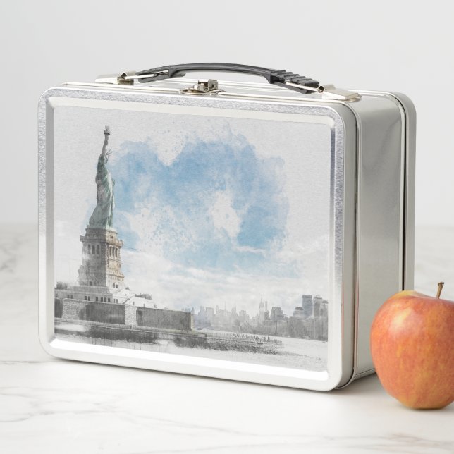 Lunch Box Manhattan Nyc Liberty Statue (En situation)