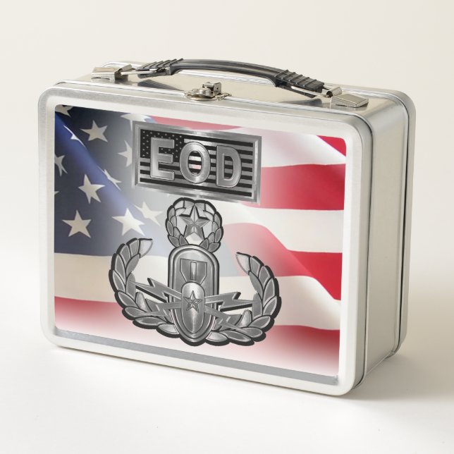Lunch Box "Master Blaster" EOD avec drapeau américain (Devant)