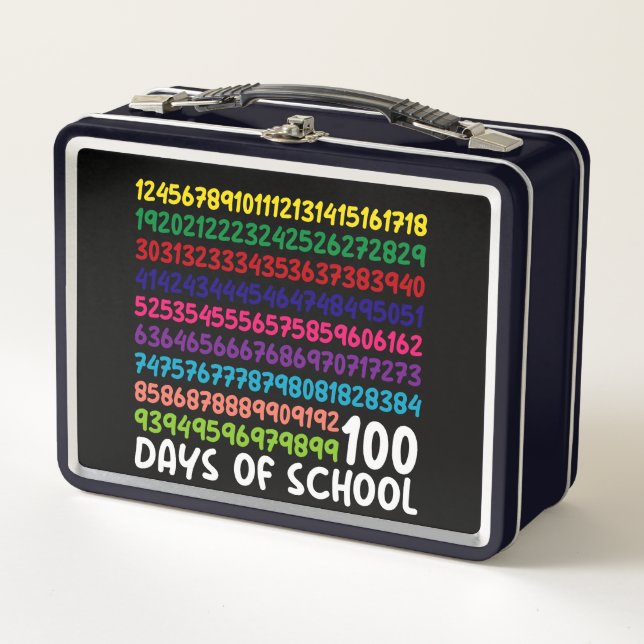 Lunch Box Math Nombres 100e Jour d'École Enseignant Enfants  (Devant)