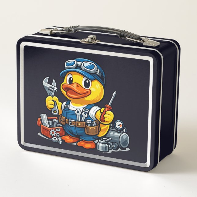 Lunch Box Mécanicien Canard en Caoutchouc (Devant)