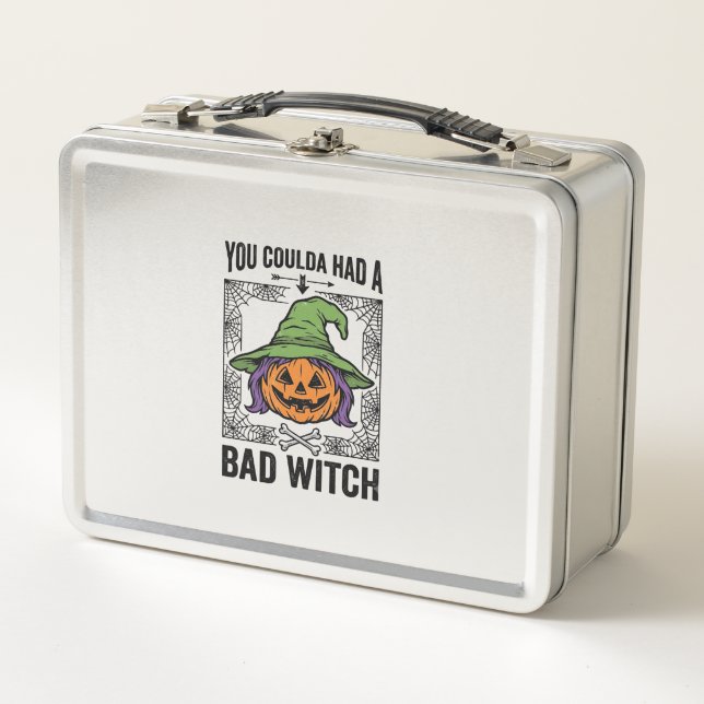 Lunch Box Méchante Sorcière Drôle de Citrouille d'Halloween  (Devant)