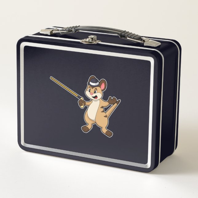 Lunch Box Meerkat avec Casquette et bâton de marche (Devant)