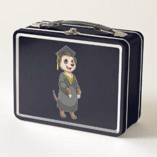 Lunch Box Meerkat comme étudiant avec diplôme