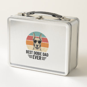 Lunch Box Meilleur papa Dobie vintage Doberman T-shirt_1