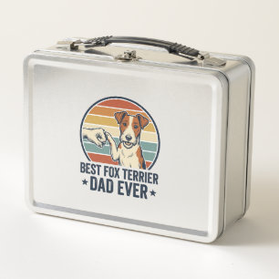 Lunch Box Meilleur Papa Fox Terrier Vintage T-Shirt pour Amo