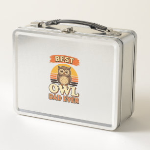Lunch Box Meilleur papa hibou jamais design de t-shirt gravu