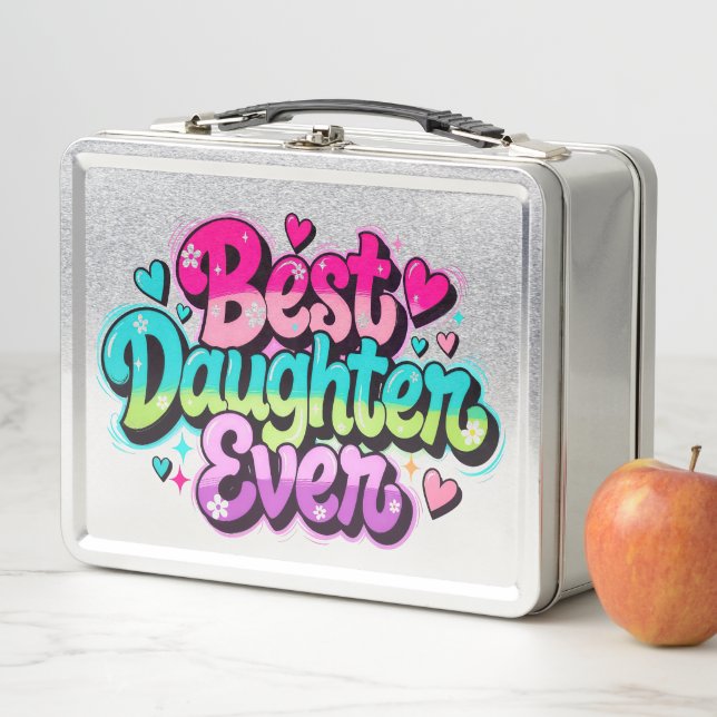 Lunch Box Meilleure Fille Ever (Style 1) (En situation)