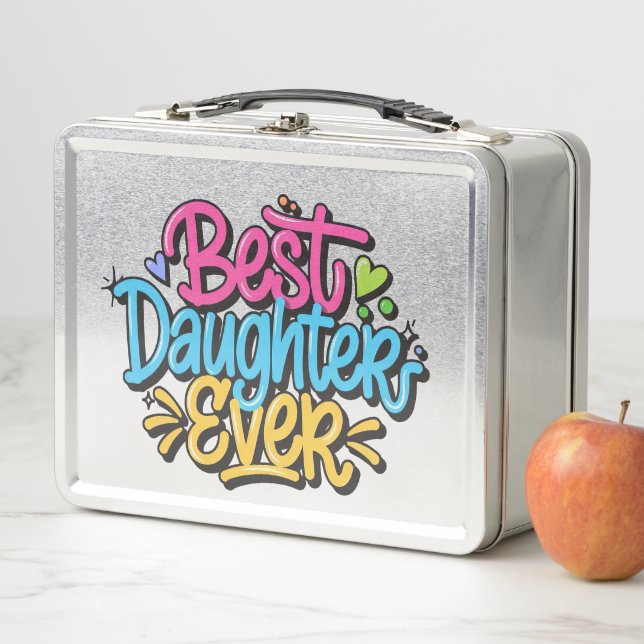 Lunch Box Meilleure Fille Ever (Style 3) (En situation)