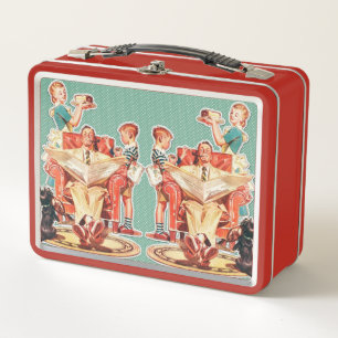 Lunch Box Ménagère de la famille nucléaire vintage des année