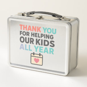 Lunch Box Merci de Nous Avoir Aidés à Grandir Toute l'Année