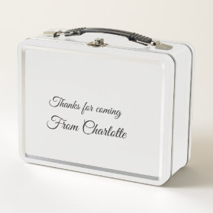 Lunch Box merci d'être venu nom du message texte
