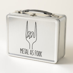 Lunch Box Métal comme Fork Drôle Rock sur la conception de c