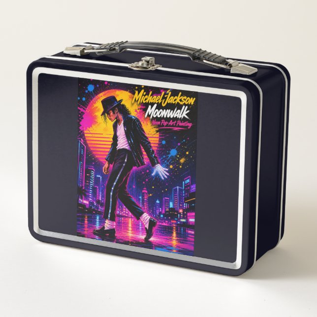 Lunch Box Michael Jackson Moonwalk Roi de la Pop Rétro Homma (Devant)