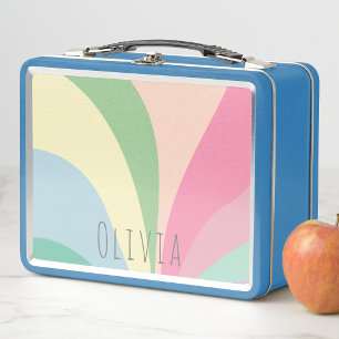 Lunch Box Mignon École de Filles Moderne Arc-en-Ciel Rétro E