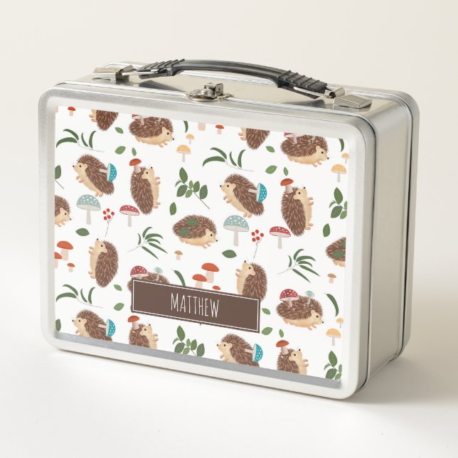 Lunch Box Mignon Hérisson Champignon Animaux de la Forêt Enf (Devant)