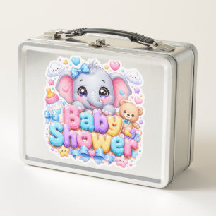 Lunch Box Mignon Kawaii Éléphant Rose Pastel pour Baby Showe