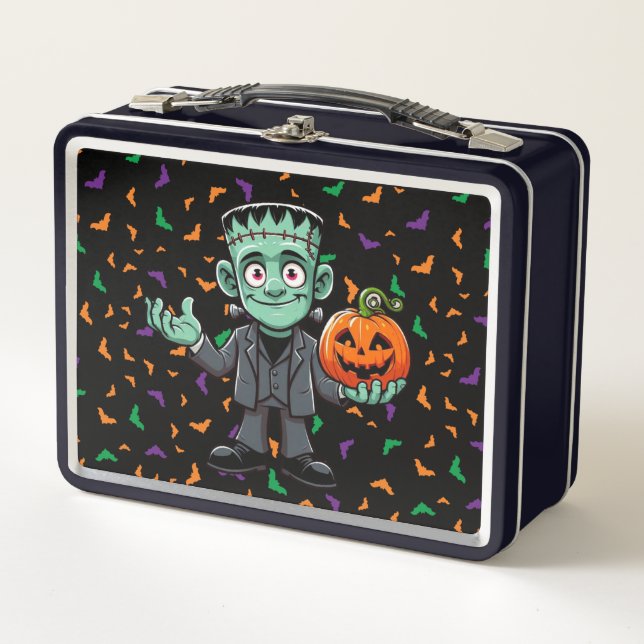Lunch Box Mignon, monstre du dessin animé Frankenstein (Devant)