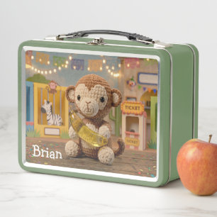 Lunch Box Mignon singe au crochet tenant une banane au zoo