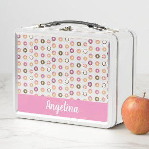 Lunch Box Mini Donuts Mix Pattern Coloré Nom 