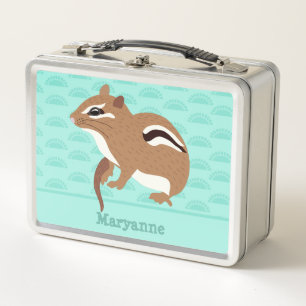 Lunch Box Mint Green Chipmunk Genre Neutre Personnalisé