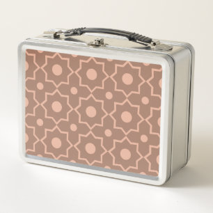 Lunch Box Mocha Mousse Mocha moderne Dusty rose forme géomét