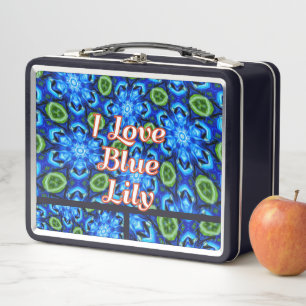Lunch Box Modèle Floral bleu Abstrait