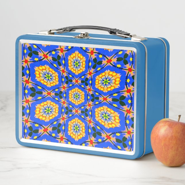 Lunch Box Modèle floral esthétique (En situation)