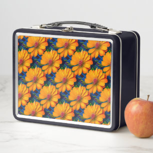Lunch Box Modèle floral rose saumon