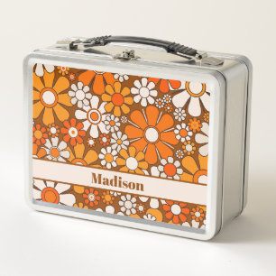 Lunch Box Modèle super Retro Floral les années 70 Personnali